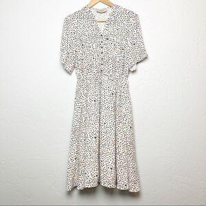 Ivana Helsinki chiffon midi dress dots and hearts